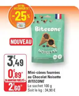 G20 Bitecone Mini-cônes fourrées au Chocolat Noisette offre