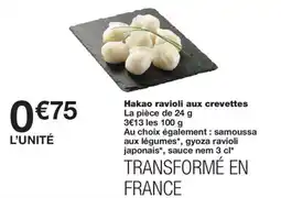 Monoprix Hakao ravioli aux crevettes offre