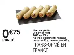 Monoprix Nem au poulet offre