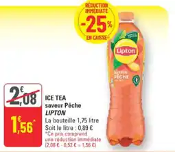 G20 LIPTON Ice tea saveur pêche offre