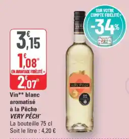 G20 Very Pêch Vin blanc aromatisé à la Pêche offre