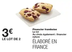 Monoprix Financier framboise offre