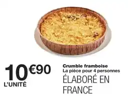 Monoprix Crumble framboise offre