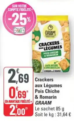 G20 Graam Crackers aux Légumes Pois Chiche & Romarin offre