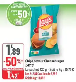 G20 Lays Chips saveur Cheeseburger offre