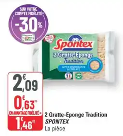 G20 Spontex 2 Gratte-Eponge Tradition offre