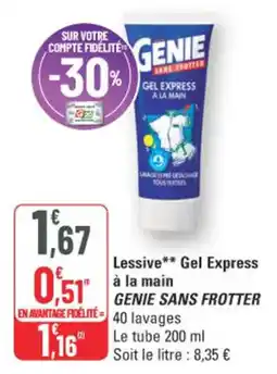 G20 Genie Lessive Gel Express à la main offre