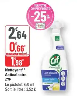 G20 Cif Nettoyant Anticalcaire offre