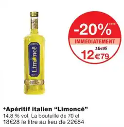 Monoprix Limoncé Apéritif italien offre
