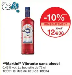 Monoprix Martini Vibrante sans alcool offre