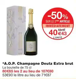 Monoprix A.O.P. Champagne Deutz Extra brut offre