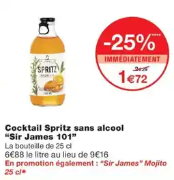 Monoprix Sir James 101 Cocktail Spritz sans alcool offre