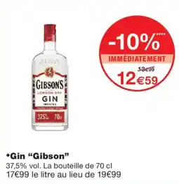 Monoprix Gibson Gin offre