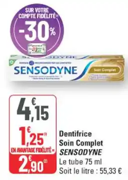 G20 Sensodyne Dentifrice Soin Complet offre