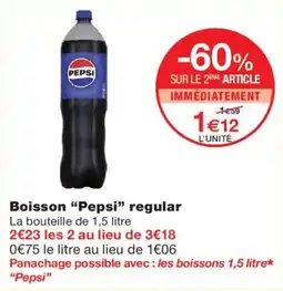 Monoprix Pepsi Boisson regular offre