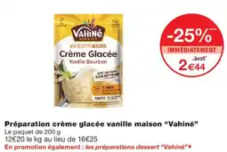 Monoprix Vahiné Préparation crème glacée vanille maison offre