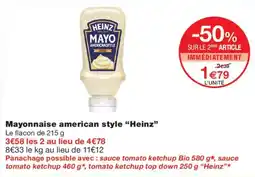Monoprix Heinz Mayonnaise american style offre