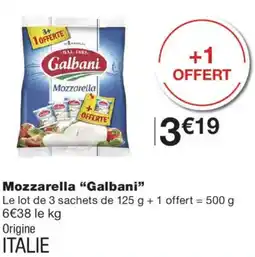 Monoprix Galbani Mozzarella offre