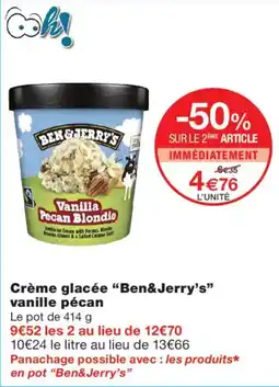 Monoprix Ben&Jerry's Crème glacée vanille pécan offre