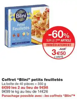 Monoprix Blini Coffret petits feuilletés offre
