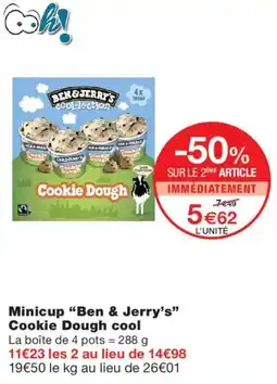Monoprix Ben & Jerry's Minicup Cookie Dough cool offre