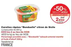 Monoprix Bonduelle Carottes râpées citron de Sicile offre
