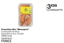Monoprix Monoprix Crevettes Bio offre
