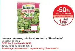 Monoprix Bonduelle Jeunes pousses, mâche et Jeunes Pousses Mache, Roquette offre