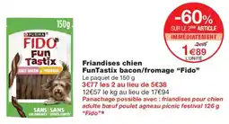 Monoprix Fido Friandises chien FunTastix bacon/fromage offre