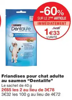 Monoprix Dentalife Friandises pour chat adulte au saumon offre