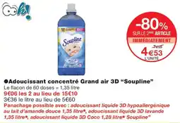Monoprix Soupline Adoucissant concentré Grand air 3D offre