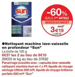 Monoprix Sun Nettoyant machine lave-vaisselle en profondeur offre
