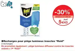 Monoprix Raid Recharges pour piège lumineux insectes offre