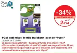 Monoprix Pyrel gel anti mites textile fraîcheur lavande offre