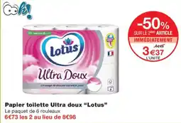 Monoprix Lotus Papier toilette Ultra doux offre