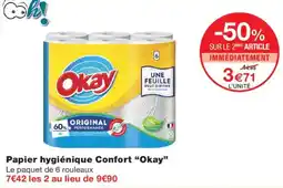 Monoprix Okay Papier hygiénique Confort offre