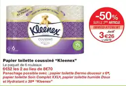 Monoprix Kleenex Papier toilette coussiné offre