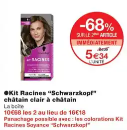 Monoprix Schwarzkopf Kit Racines châtain clair à châtain offre