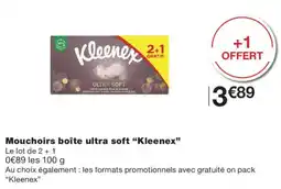 Monoprix Kleenex Mouchoirs boîte ultra soft offre
