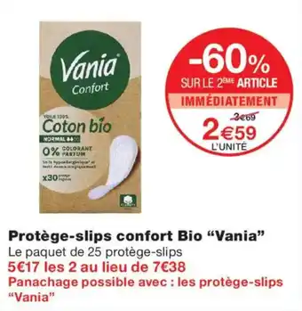 Monoprix Vania Protège-slips confort Bio offre