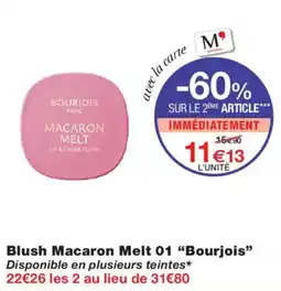 Monoprix Bourjois Blush Macaron Melt 01 offre