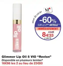 Monoprix Revlon Glimmer Lip Oil 5 VIO offre