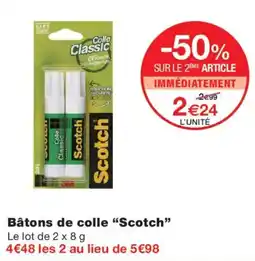 Monoprix Scotch Bâtons de colle offre