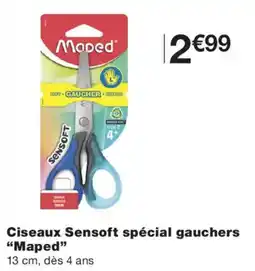 Monoprix Maped Ciseaux Sensoft spécial gauchers offre