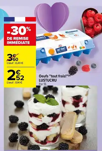Carrefour Oeufs "tout frais!" LUSTUCRU offre