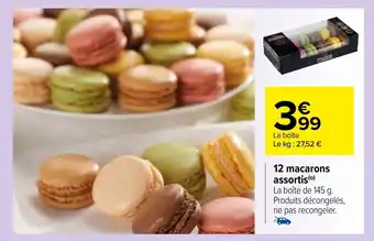 Carrefour 12 Macarons assortis offre