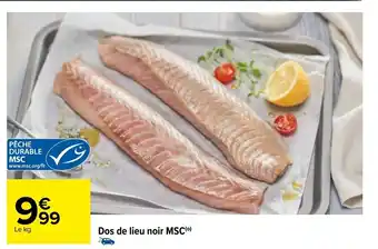 Carrefour Dos de lieu noir MSC offre