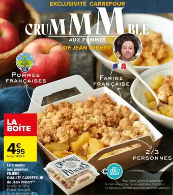 Carrefour Le crumble aux pommes offre