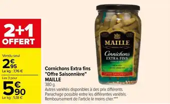 Carrefour Cornichons extra fins offre