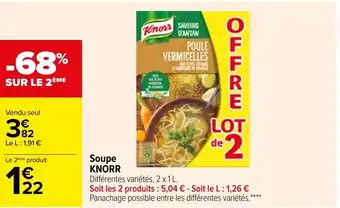 Carrefour Soupe KNORR offre